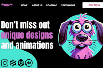design meme coin landing page meme coin website crypto website meme coin website