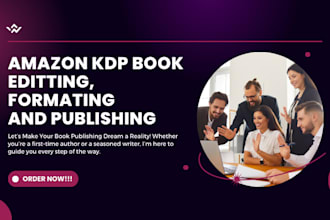 do amazon KDP book editting and formatting, amazon KDP book publishing