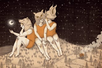 draw fantasy children illustration
