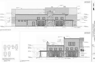 design architectural design blueprint for construction in auto card sketchup