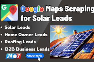 google maps data scraping for solar roofing homeowner business lead all over USA
