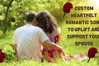 do custom heartfelt romantic song to uplift and support your spouse