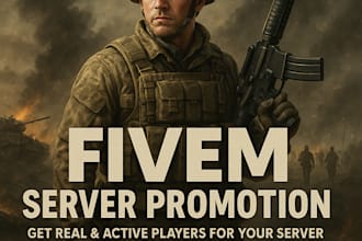 fivem server promotion, minecraft, dayz, rust server, discord mass dm