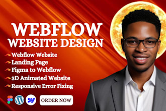 design, redesign or develop webflow website, webflow expert, figma to webflow