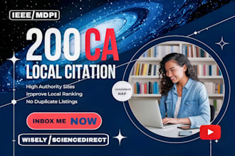 manually create 200 best canada local citations to improve your local SEO