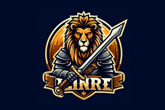 design high quality ninja lion mascot logo with express delivery
