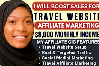 promote travel affiliate website, travel affiliate marketing for passive income