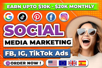do social media marketing, setup fb page, facebook pixel or google merchant ads