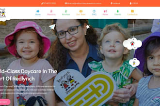 build baby care website babysitting website kindergarten website baby care leads