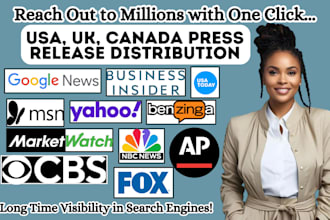 write and distribute USA UK canada press release, press release distribution
