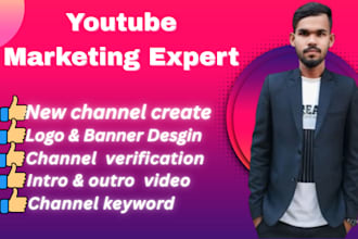 create a new youtube channel and set up an intro video