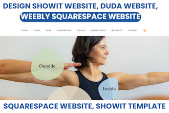 design weebly website showit website duda website squarespace website