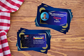 want give best business card design with canva pro