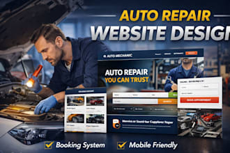 design an auto repair or car mechanic website