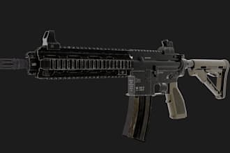 do 3d gun model, games guns, 3d weapons for games