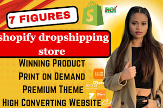 build 7 figure shopify dropshipping  website store via temu autods cj zendrop