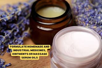 formulate homemade and industrial medicines, ointments or massage serum oils