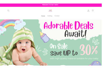 design baby shopify store baby website baby clothing shopify store