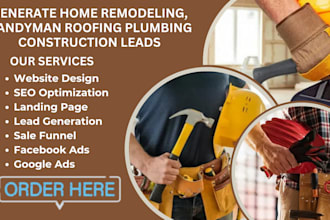 generate home remodeling, handyman roofing plumbing construction hvac leads
