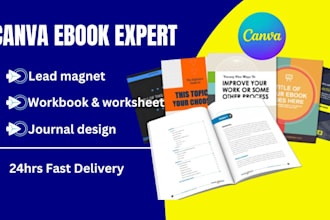 canva ebook design canva wookbook journal worksheet, planner, interior journal