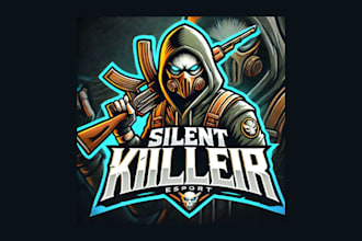 create amazing silent killer mascot logo with any file format