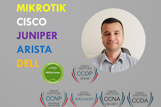 configure cisco, juniper, mikrotik, arista, dell