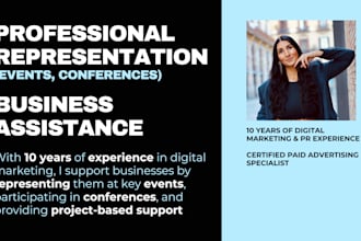 represent your business at the events, conferences
