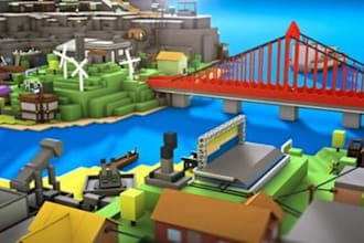 make a quality simulator map low poly map for your roblox game