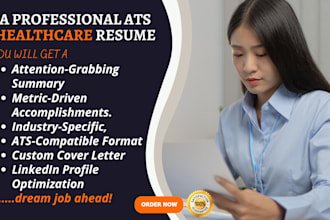 create professional ats healthcare, nursing, or medical resume and cover letter