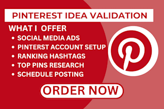 do pinterest idea validation promotion shop setup ads pin marketing