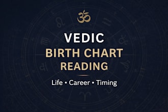 provide a deep vedic birth chart life and career reading
