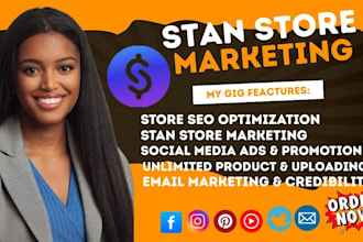 do stan store marketing, stan store design, shopify stan store setup
