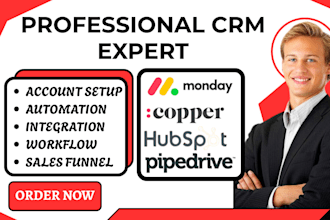 setup copper crm hubspot crm monday crm integration copper pipedrive automation