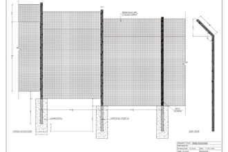do backyard, garden, boundary wall fencing permit drawing