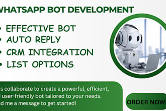 create whatsapp chatbot via whatsapp bot api, facebook messenger bot