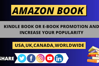 promote your amazon kindle book ebook,  marketing on social media