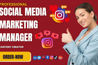 be your social media marketing manager and  content creator for your business