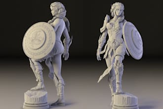 sculpt 3d miniatures dnd character model action figurines tabletop toy 3d print