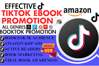 viral booktok tiktok promotion rank book sales amazon kdp social media marketing