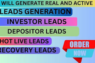 provide real and active forex leads, crypto leads, mlm and investor lead