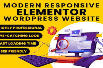 build modern responsive elementor page bulder mobile friendly wordpress website
