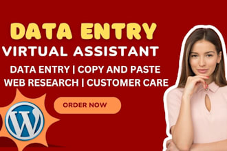 do copy paste, blog posts, data entry on your wordpress website, webflow