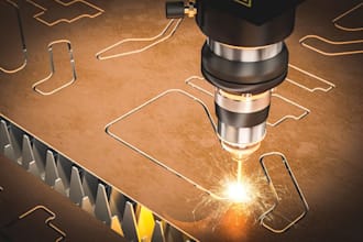 realize design  dxf and laser cutting on request