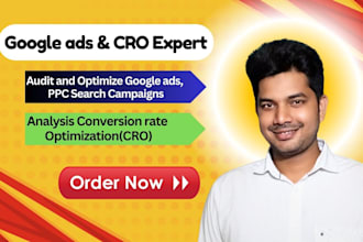 audit and optimize google PPC and search campaigns as cro specialist