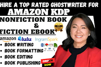 be ebook writer, fiction ghostwriter, nonfiction, ghost book writer, amazon kdp