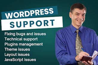 fix wordpress website bugs, errors, remove malware, provide support and help