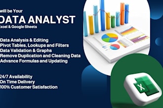 be your data analyst for ms excel and google sheets