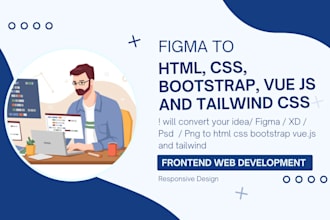 figma to html vue js tailwind nuxt node js and wordpress