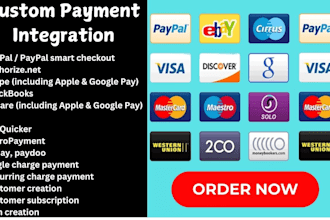 do payment gateway integration stripe paypal applepay googlepay paystack shopify