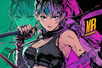draw anime manga realistic style commission illustration